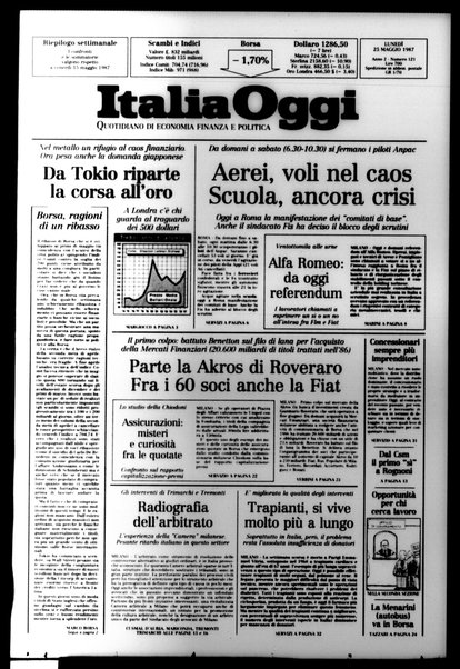 Italia oggi : quotidiano di economia finanza e politica